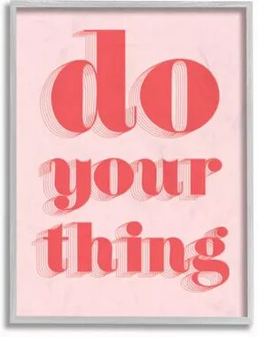 Stupell Home Decor Bold Pink Do Your Thing Quote Color Pop Wall Art, 16X20