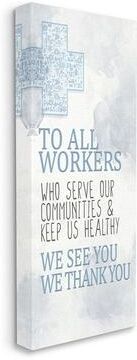 Stupell Home Decor Health Care Worker Gratitude Wall Art, White, 20X48