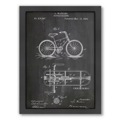 Americanflat ''Bicycle Gear'' Framed Wall Art, Multicolor, Medium