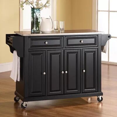 Crosley Furniture Kitchen Cart, Black