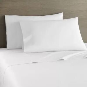 Shavel Home Cotton Percale Solid Sheet Set with Pillowcases, White, Twin