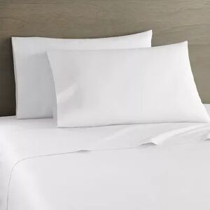 Shavel Home Cotton Percale Solid Sheet Set with Pillowcases, White, FULL SET