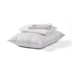Tencel Breathable Mattress Pad & Standard Pillow Set, White, Twin