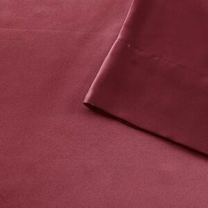 Madison Park Essentials Satin Luxury Sheet Set or Pillowcases, Red