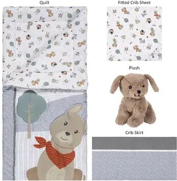 Sammy & Lou Sammy & Lou Fur-Ever Friends 4 Piece Crib Bedding Set, Multicolor