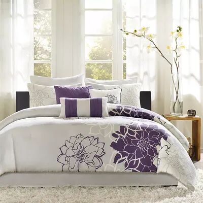 Madison Park Bridgette Comforter Set, Purple, Queen