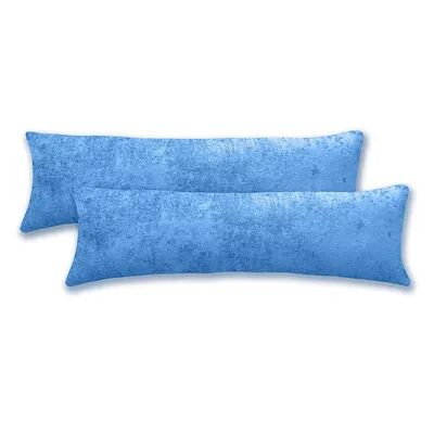 Fresh Ideas Velvet Body Pillow Cover 2-Pack Set, Blue