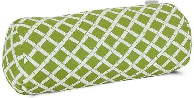 Majestic Home Goods Geometric Indoor Outdoor Decorative Bolster Pillow, Green