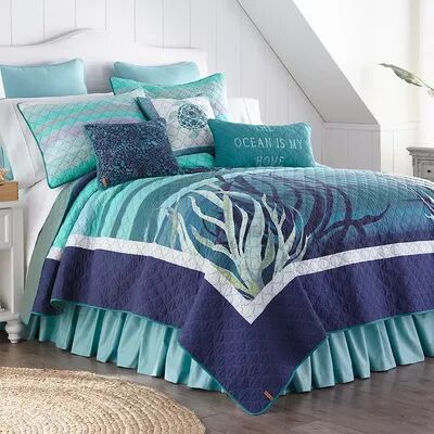 Sharp Donna Sharp Summer Surf Quilt or Sham, Multicolor, Std Sham