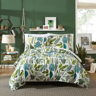 Unbranded Jardin Duvet Cover Set By Justina Blakeney, Green, King