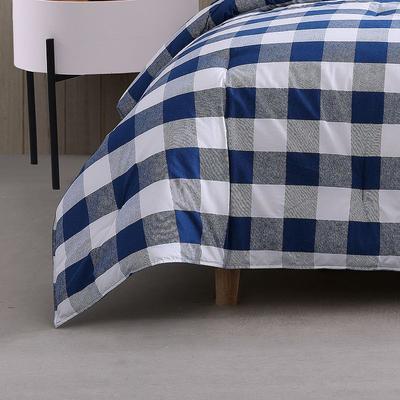 Wrangler Bison Plaid Blue Comforter Set, Full/Queen