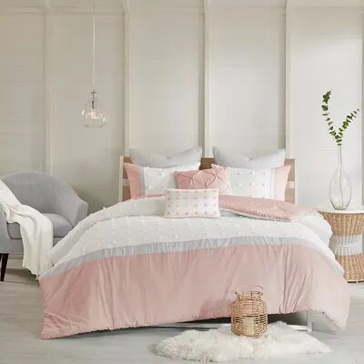 Madison Park 7-piece Jojo Comforter Set, Pink, King