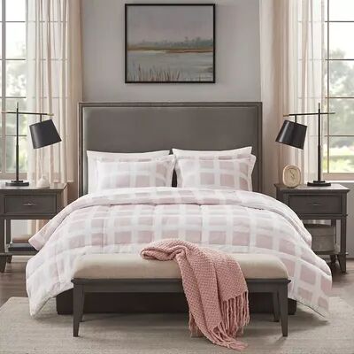 Madison Park Mae Plush Comforter Set, Pink, King