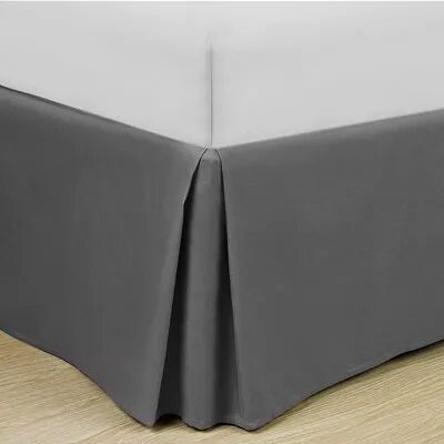 Swift Home Easy Fit Pleated Bedskirt, Grey, Twin