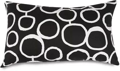 Majestic Home Goods Fusion Oblong Throw Pillow, Black, 12X20