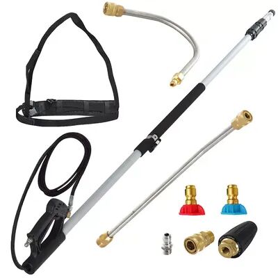 Outsunny 18' 4000 PSI Electric High Pressure Washer Wand Extension Pole, Beige Over