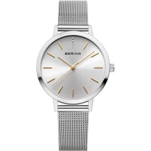 BERING Women's Classic Stainless Steel Mesh Strap Watch - 13434-001, Size: Medium, Silver