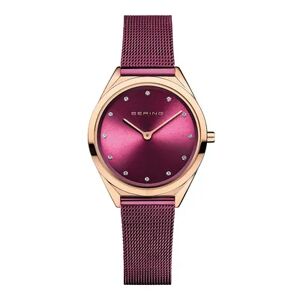 BERING Women's Solar Purple Milanese Bracelet Solar Watch, Size: Medium