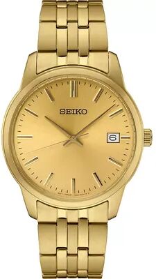 Seiko Men's Essential Gold Tone Stainless Steel Link Watch - SUR442, Size: Large, Multicolor