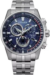 Citizen Eco-Drive Men's Men's PCAT Stainless Steel Atomic Watch - CB5880-54L, Silver