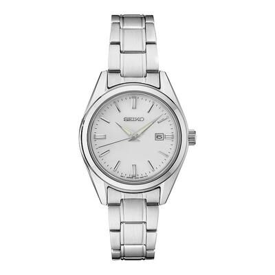 Seiko Women's Essentials Stainless Steel Watch - SUR633, Size: Small, Silver