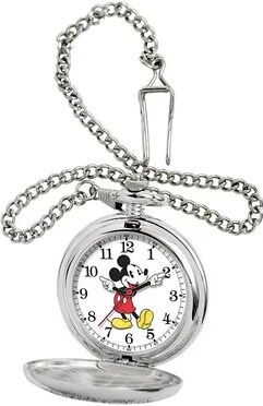 Licensed Character Disney's Mickey Mouse Men's Pocket Watch, Size: XL, Silver