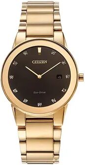 Citizen Eco-Drive Men's Axiom Diamond Stainless Steel Watch - AU1062-56G, Yellow