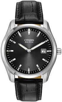 Citizen Eco-Drive Men's Leather Watch - AU1040-08E, Black