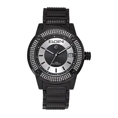Elgin Men's Crystal Watch, Size: XL, Silver