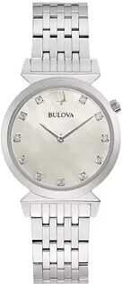 Bulova Women's Stainless Steel Diamond Accent Watch - 96P216, Size: Small, Silver