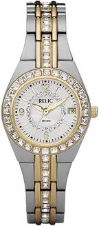 Casio Relic by Fossil Women's Wet Glitz Crystal Two Tone Stainless Steel Watch, Size: Small, Multicolor