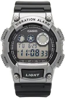 Casio Men's 10-Year Battery Digital Vibration Alarm Watch - W-735H-1A3VCF, Black