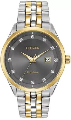 Citizen Eco-Drive Men's Corso Diamond Two Tone Stainless Steel Watch - BM7258-54H, Size: Large, Multicolor