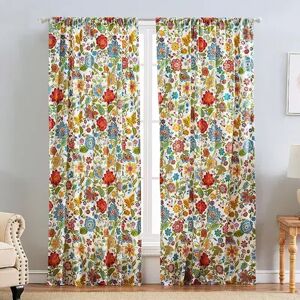 Greenland Home Fashions 2-pack Astoria Spice Window Curtains, Multicolor, 84X42