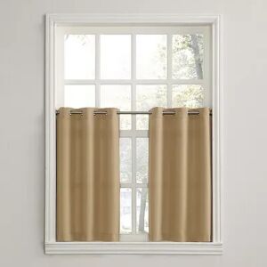 No. 918 No918 Montego 2-pack Solid Tier Curtains, Dark Beige, 56X24