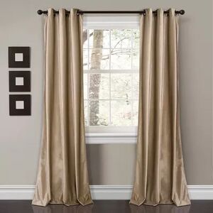 Lush Decor 2-pack Prima Velvet Solid Room Darkening Window Curtains, Dark Brown, 38X84