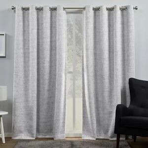 Exclusive Home 2-pack Burke 100% Blackout Grommet Top Window Curtains, Dark Grey, 52X96