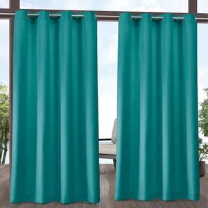 Exclusive Home 2-pack Indoor/Outdoor Solid Cabana Window Curtains, Dark Green, 54X96