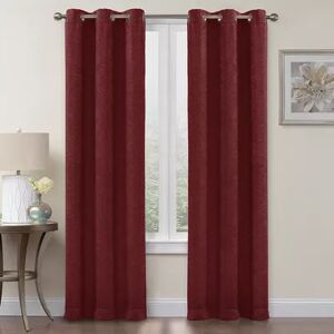 Regent Court 2-pack Chevron Blackout Window Curtains, Dark Red, 38X95