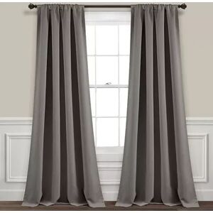 Lush Decor 2-pack Insulated Grommet Blackout Window Curtains, Dark Grey, 52X95