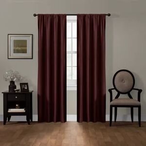 Maytex Smart Curtains Julius Blackout Window Curtain, Dark Red, 50X84