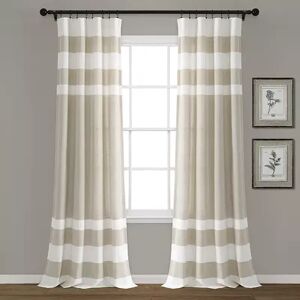 Lush Decor 2-pack Cape Cod Stripe Yarn Dyed Cotton Window Curtains, Dark Brown, 40X84