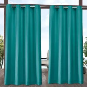 Exclusive Home 2-pack Indoor/Outdoor Solid Cabana Window Curtains, Dark Green, 54X108