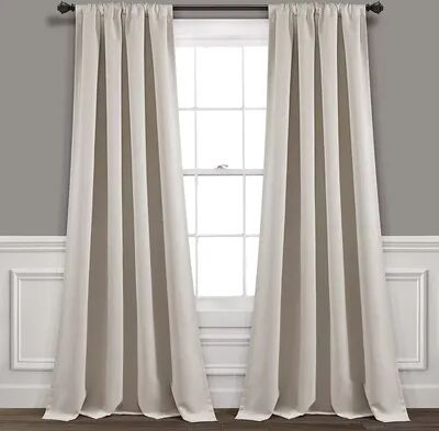 Lush Decor 2-pack Insulated Grommet Blackout Window Curtains, Light Grey, 52X120