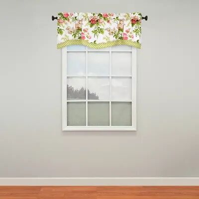 Waverly Emma's Garden Window Valance - 52'' x 18'', White