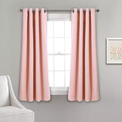 Lush Decor 2-pack Insulated Grommet Blackout Window Curtains, Pink, 52X63
