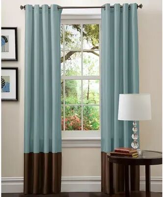 Lush Decorn 2-pack Prima Window Curtains, Blue, 54X84