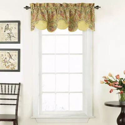 Waverly Swept Away Window Valance, Yellow