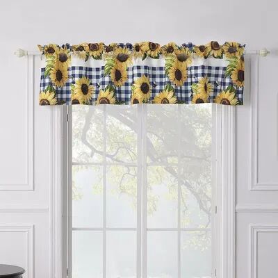 Barefoot Bungalow Sunflower Window Valance, Yellow