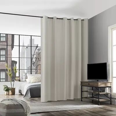 No. 918 Billie Noise Reducing Grommet Room Divider Curtain Panel, White, 10X8Ft